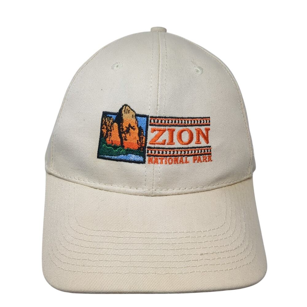 ZION National Park Strapback Baseball Cap Beige One Size Adjustable Bayside